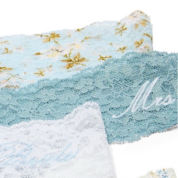 💍 Bridal Panties “I Do” “Mrs” - “Something Blue” 5 Pc Panty Set • Bridal Shower - Picture 2 of 14